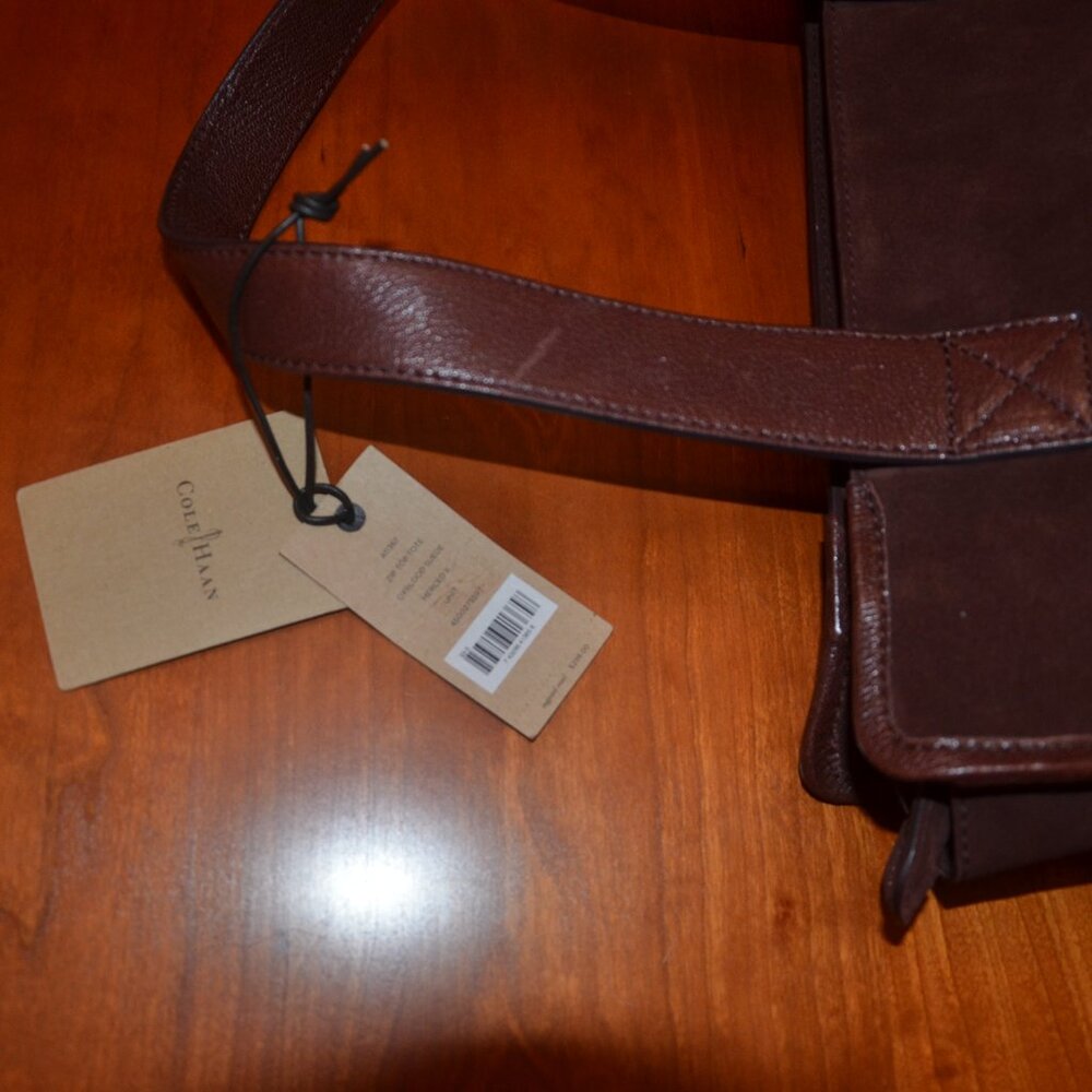 Cole Haan Brown Suede Tote Bag - Picture 4 of 6